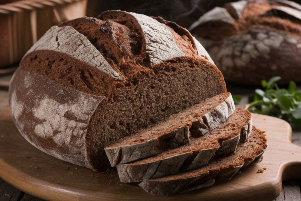 Sourdough rye bread recipe with starter - Freshly baked loaf