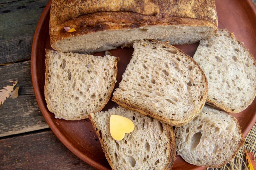 German sourdough rye bread recipe - freshly baked loaf