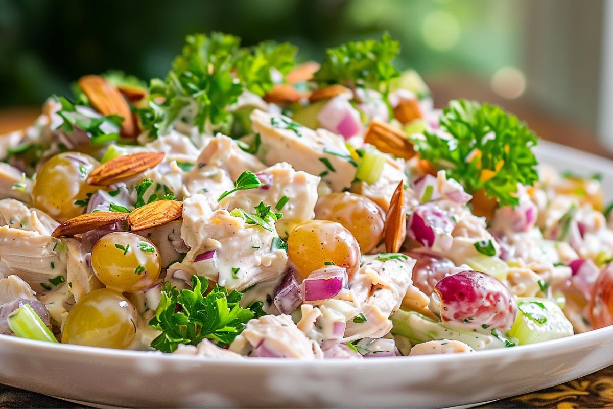 Healthy Chicken Salad with Grapes