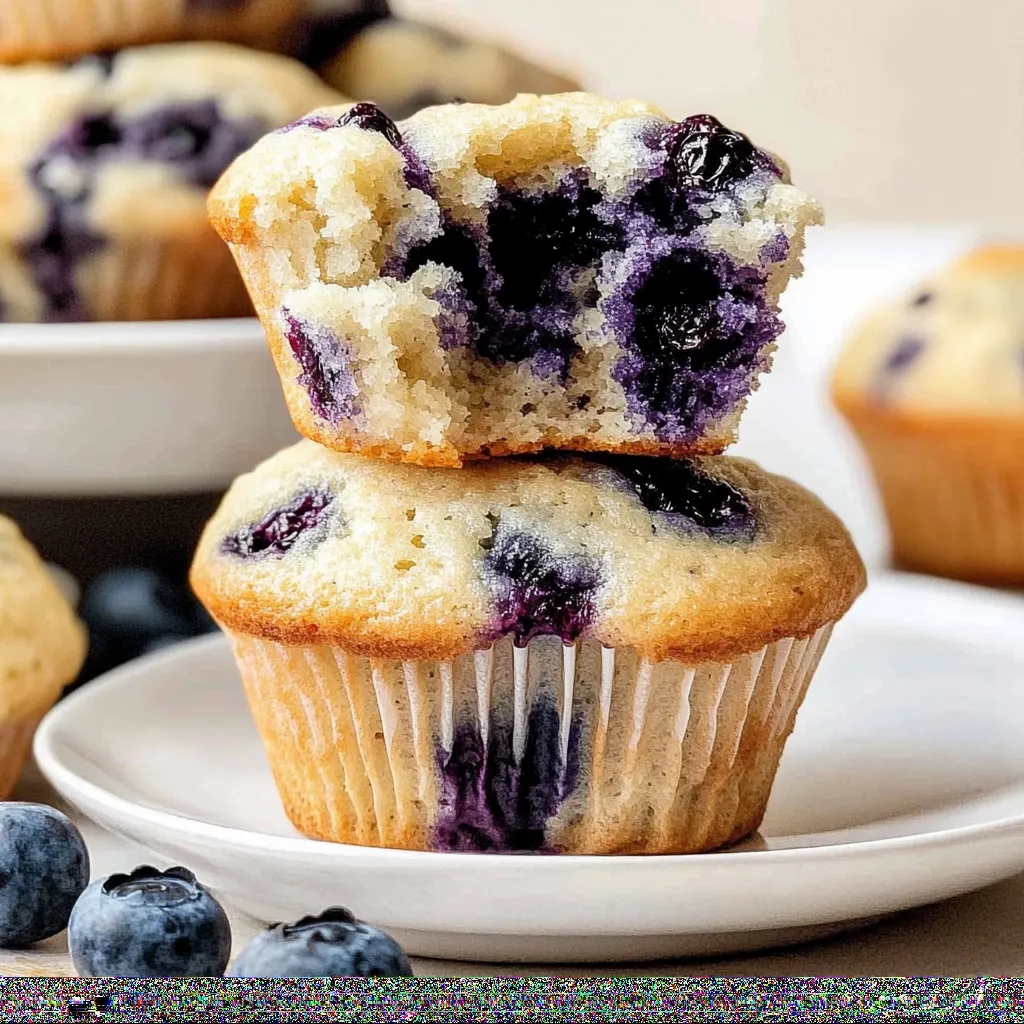 Ready to serve Sourdough Blueberry Muffins