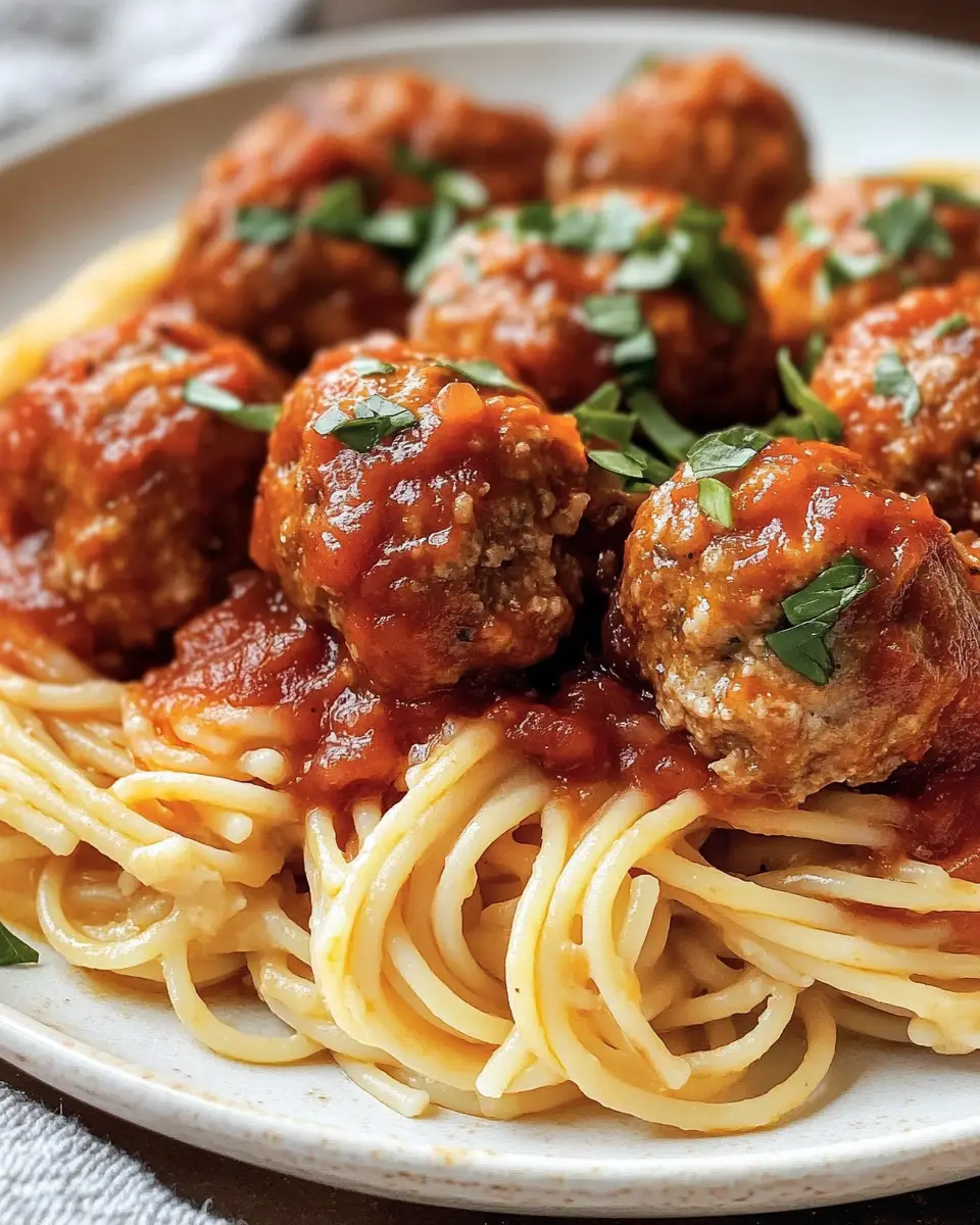 Slow Cooker Turkey Meatballs slow cooker turkey meatballs and sauce, nestled inside spaghetti’s