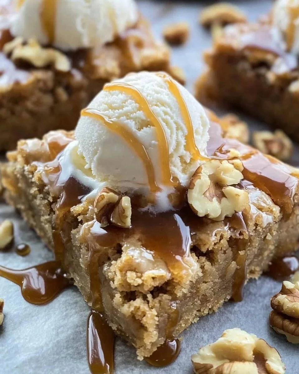 Delicious browned butter blondies with a golden crust and chewy texture