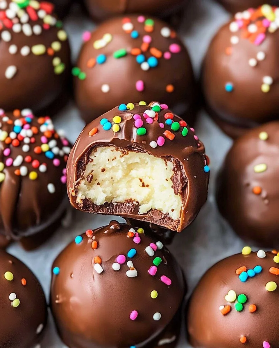 Delicious homemade buttercream truffles in various flavors and colors